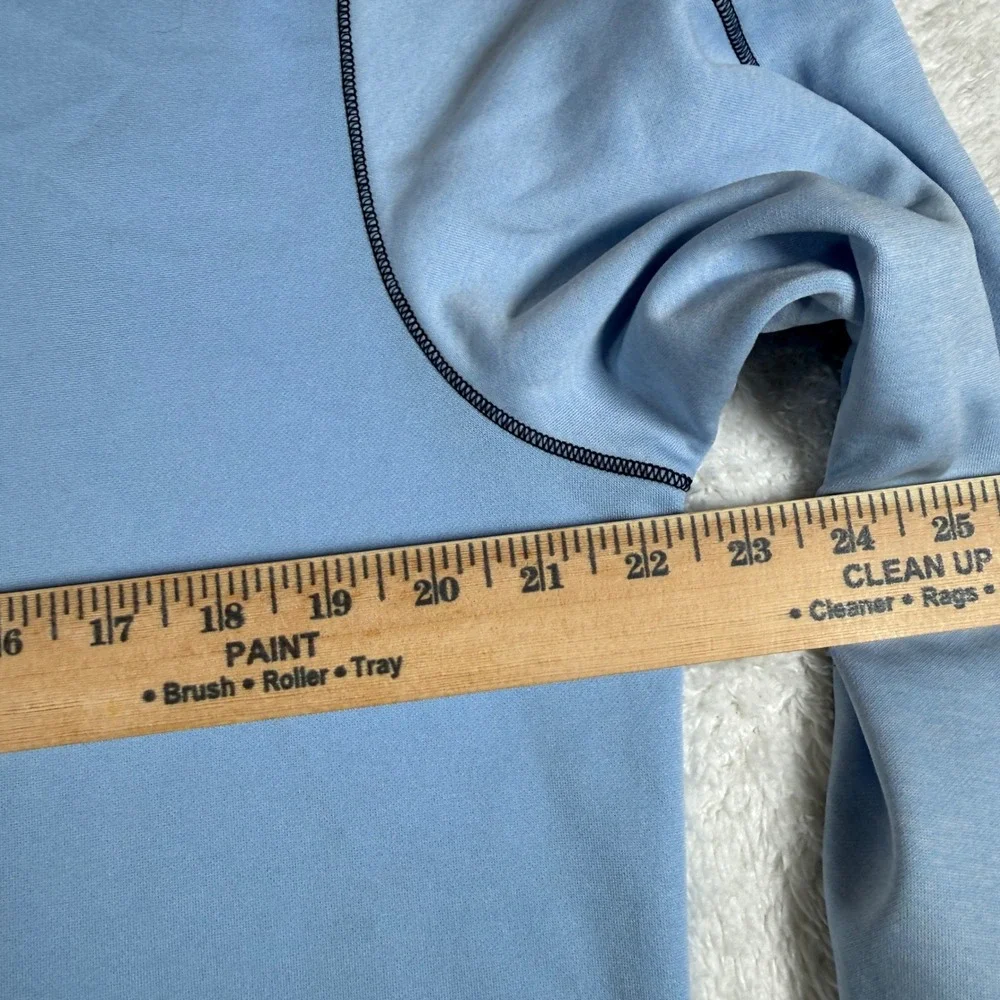 FootJoy Mens M 1/4 Zip Pullover Light Blue L/S Contrast Stitching 25059